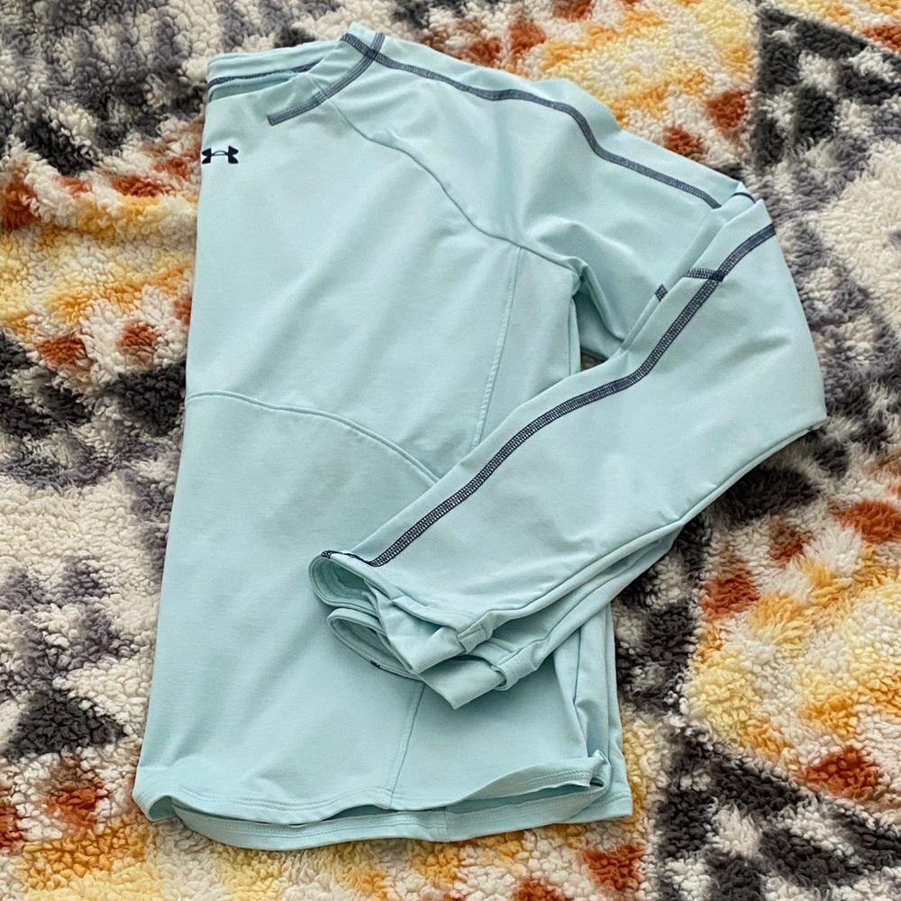 Under Armour Aqua Long Sleeve Shirt with Gray Accents